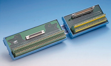 68-pin SCSI-II Wiring Terminal for DIN-rall Mounting