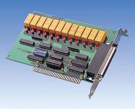 12-ch Relay ISA Card with 16-ch DI/O