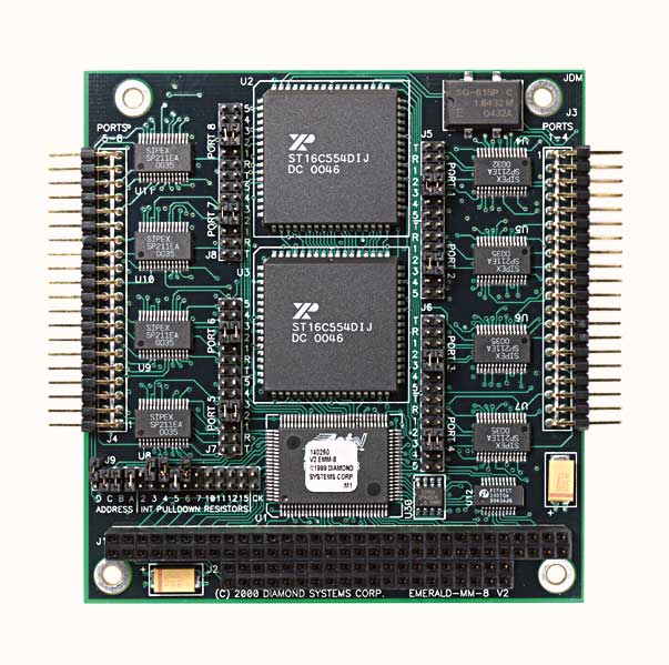 8-Port RS-232/RS-422/RS-485 PC/104 Module