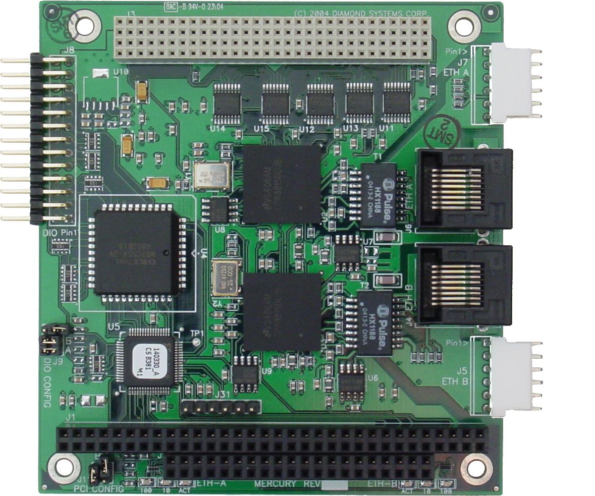 PC/104-Plus Expansion Module with Ethernet and Digital I/O