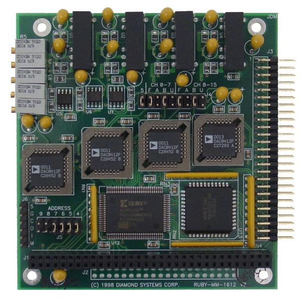 4-, 8- or 16-Channel 12-bit Analog Output PC/104 Module