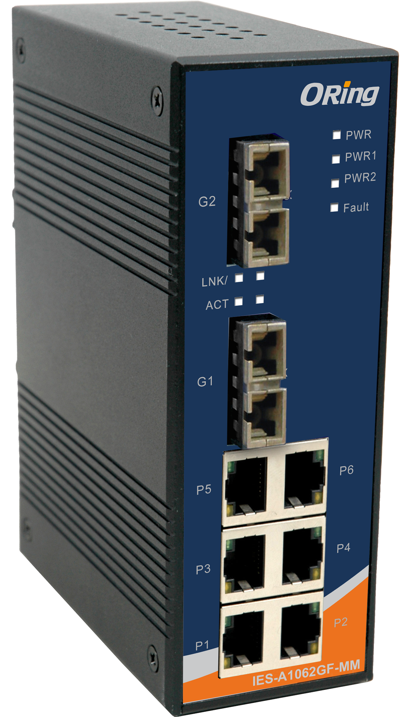 8-portowy niezarządzalny switch Ethernet, C1D2/ATEX, IES-A1062GF-SS-SC