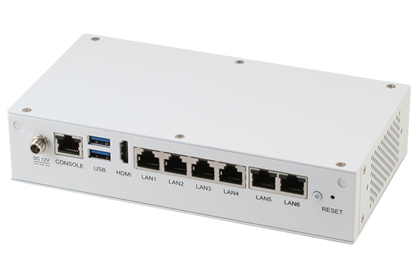 6-portowe urządzenie sieciowe, Celeron N3350, HDMI, 6LAN, 2USB, 2Mini-Card, 12V, 0~40°C