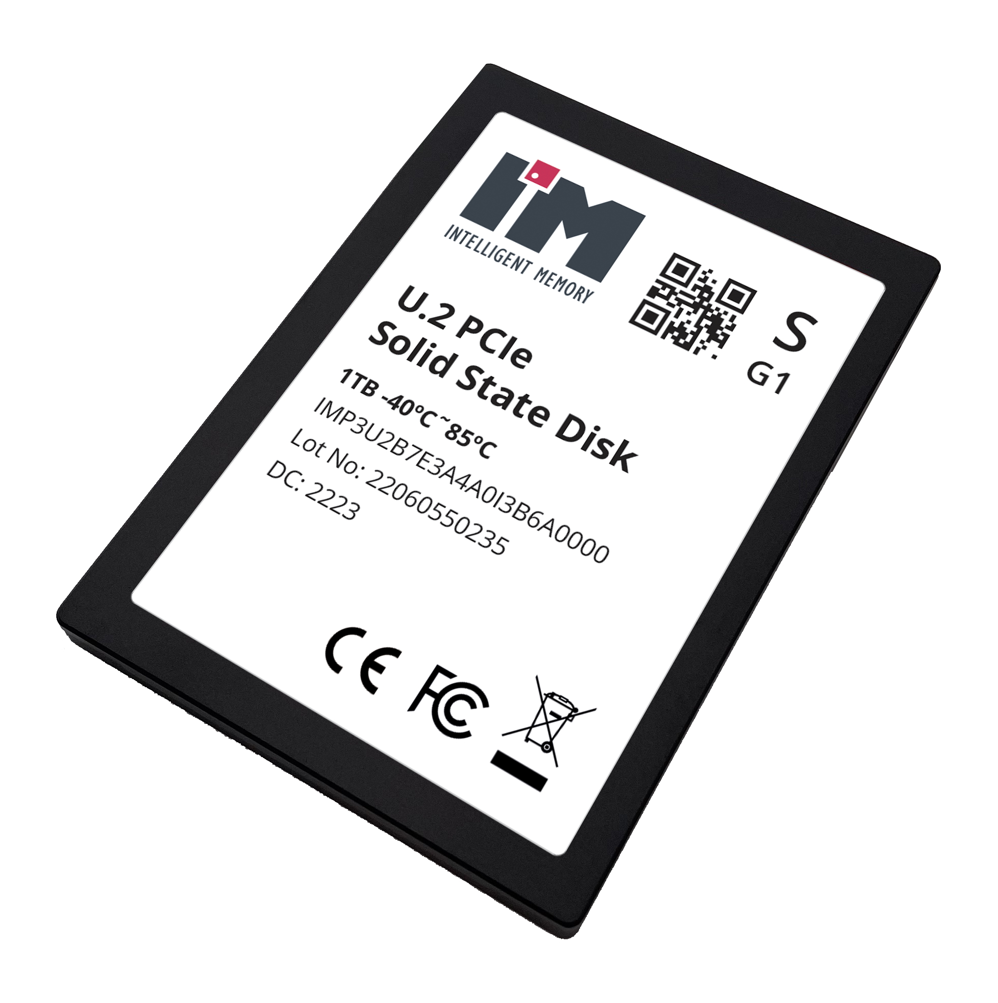 Dysk SSD U.2, PCIe Gen3, 60GB, -40°C~85°C, IMP3U2B5E3A4A0I1A7A0000