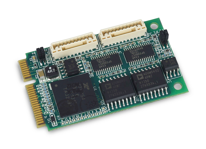 4-portowy optoizolowany moduł szeregowy (RS-485) PCIe MiniCard, -40~85ºC