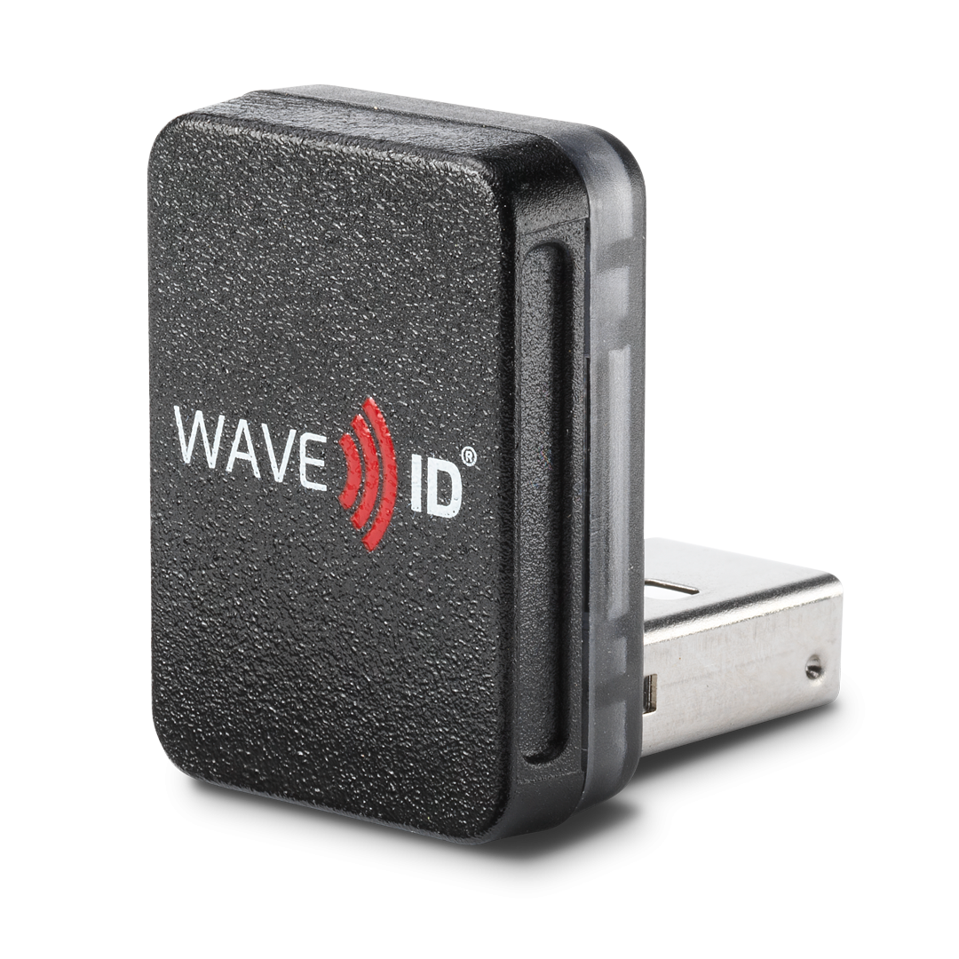 Wave ID® Nano Keystroke HID Prox V2 Black Vertical USB Reader