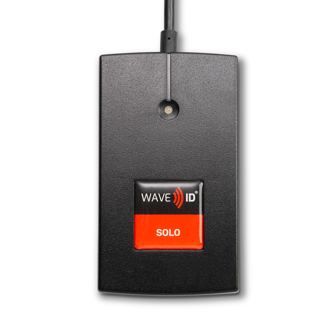 WAVE ID® Solo Keystroke HID Prox Black 6 in. USB Virtual COM Reader