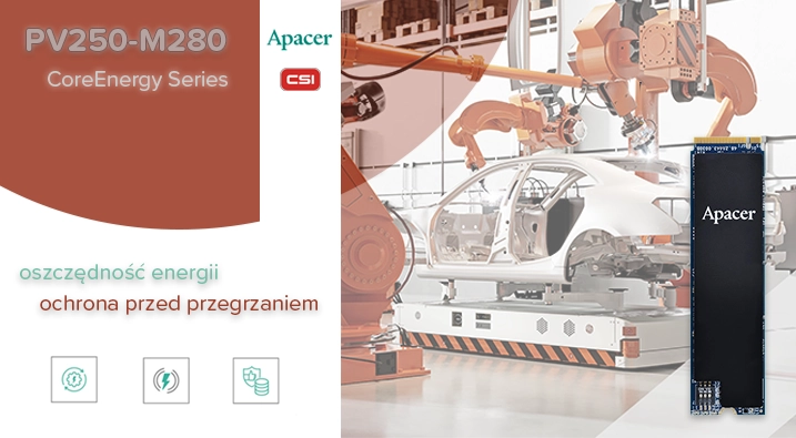 Apacer CoreEnergy – inteligentne zarządzanie energią w przemysłowych nośnikach SSD